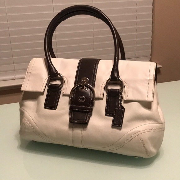 Coach Handbags - Coach Cream and Brown Bag